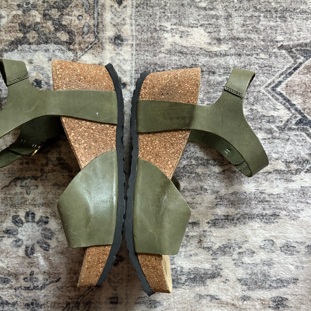 Relaxshoe green leather wedges size 37 - Picture 5 of 8